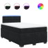 Cama box spring con colchón terciopelo negro 120x190
