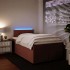 Cama box spring con colchón terciopelo rosa 120x200