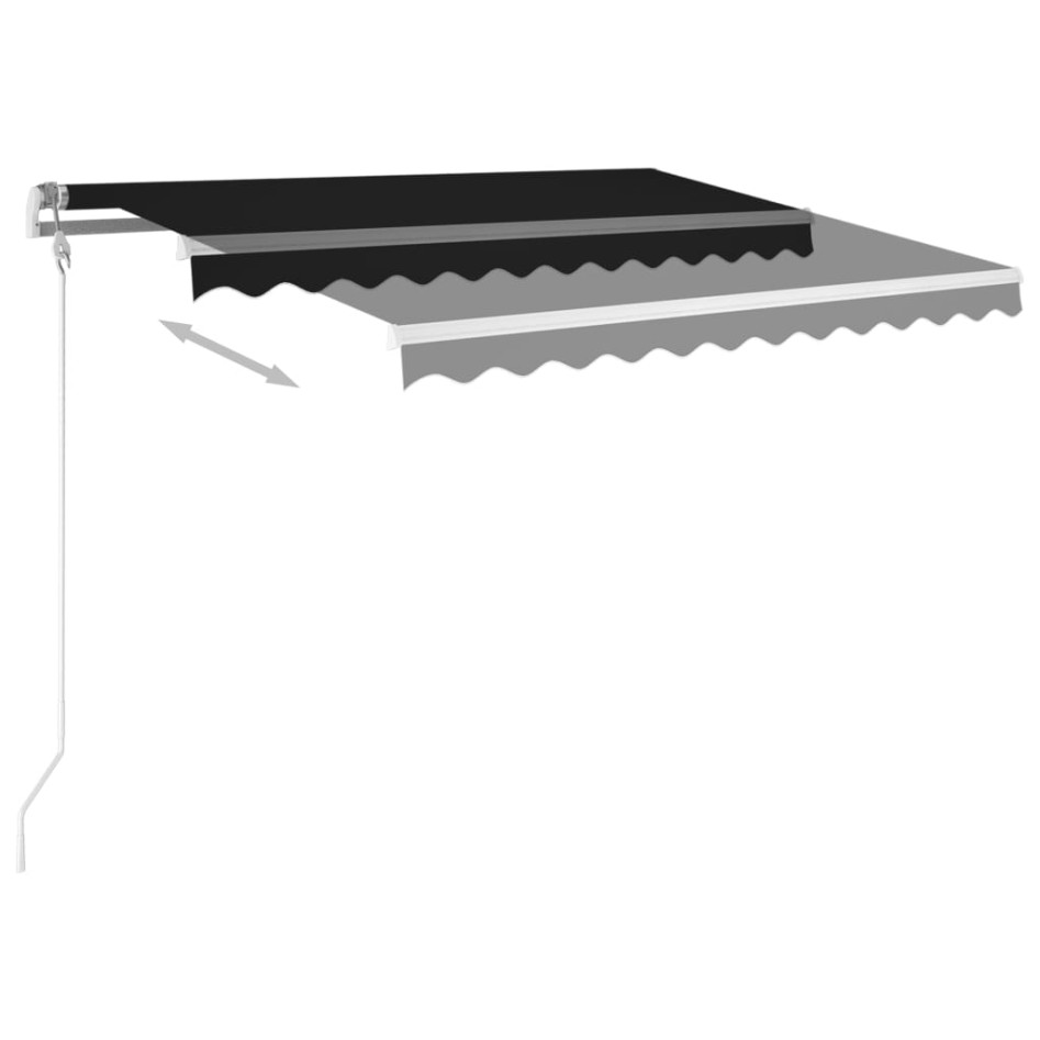 Toldo automático LED sensor de viento gris antracita 300x250