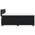 Cama box spring con colchón terciopelo negro 140x190