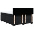 Cama box spring con colchón terciopelo negro 140x190