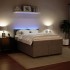 Cama box spring con colchón terciopelo gris claro 160x200