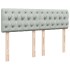 Cama box spring con colchón terciopelo gris claro 160x200