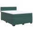 Cama box spring con colchón terciopelo verde oscuro 160x200