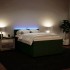 Cama box spring con colchón terciopelo verde oscuro 160x200