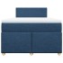 Cama box spring con colchón tela azul 120x190