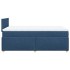 Cama box spring con colchón tela azul 120x190
