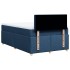 Cama box spring con colchón tela azul 120x190