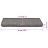Alfombrilla autoadhesiva escalera 15 uds gris y beige