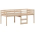 Cama alta con techo madera maciza de pino 90x190