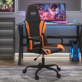 Silla gaming de masaje cuero sintético negro y