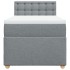 Cama box spring con colchón tela gris claro 90x200