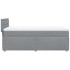 Cama box spring con colchón tela gris claro 90x200