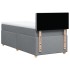 Cama box spring con colchón tela gris claro 90x200