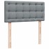 Cama box spring con colchón tela gris claro 90x200