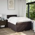 Cama box spring con colchón tela marrón oscuro 120x200