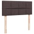 Cama box spring con colchón tela marrón oscuro 120x200