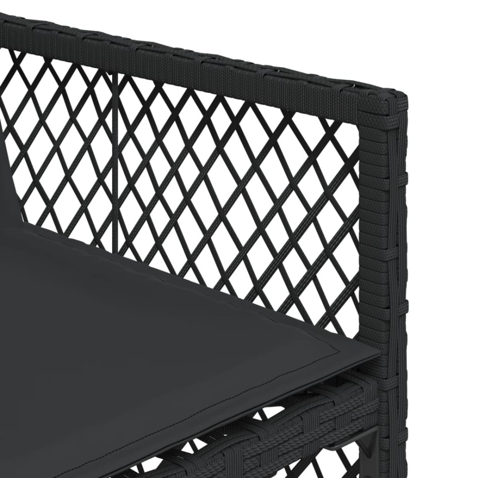 Set de comedor jardín 11 pzas con cojines ratán sintético