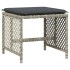 Set comedor de jardín 9 pzas cojines ratán sintético gris