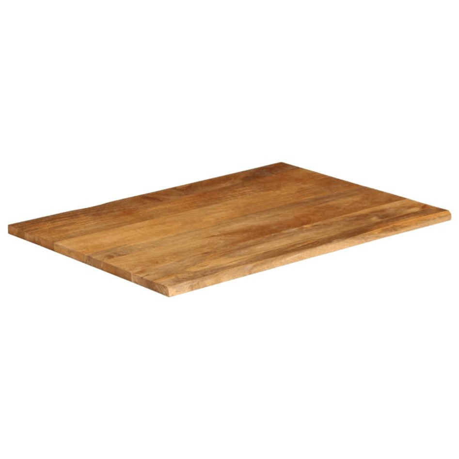 Tablero de mesa borde natural madera maciza mango 110x80x2,5