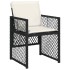 Set de comedor de jardín 7 pzas y cojines ratán sintético