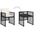 Set de comedor de jardín 7 pzas y cojines ratán sintético