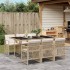 Set comedor de jardín 7 pzas con cojines ratán sintético
