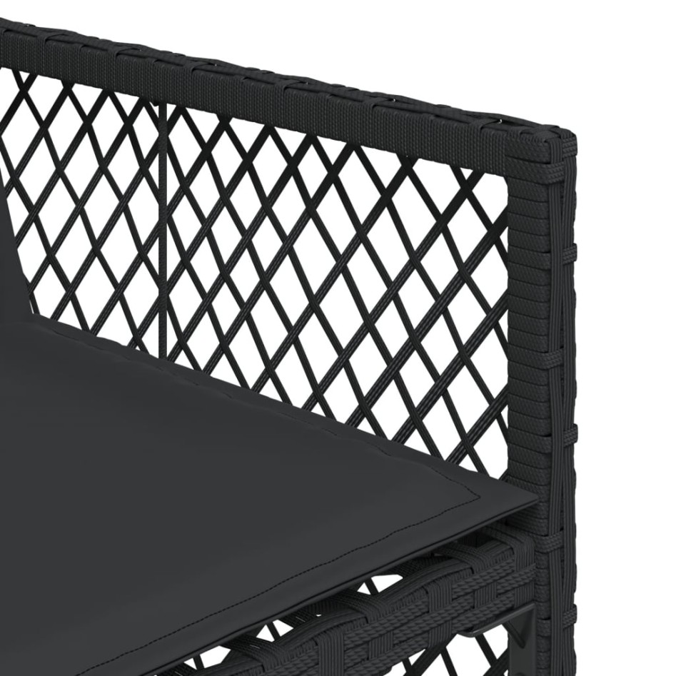 Set de comedor de jardín 9 pzas y cojines ratán sintético