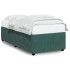 Estructura de cama sin colchón terciopelo verde oscuro