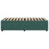 Estructura de cama sin colchón terciopelo verde oscuro