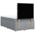 Cama box spring con colchón tela gris claro 120x200
