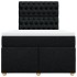 Cama box spring con colchón tela negro 120x200