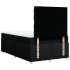 Cama box spring con colchón tela negro 120x200