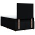 Cama box spring con colchón tela negro 120x200