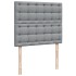 Cama box spring con colchón tela gris claro 120x200