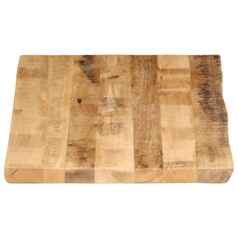 Tablero de mesa borde natural madera maciza mango 120x60x2,5