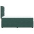 Cama box spring con colchón terciopelo verde oscuro 80x200