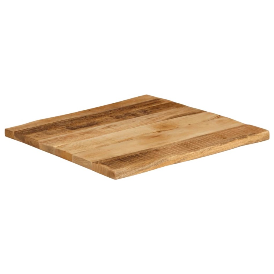 Tablero de mesa borde natural madera maciza mango 80x80x3,8