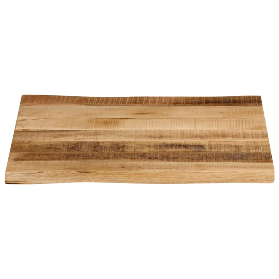 Tablero de mesa borde natural madera maciza mango 80x80x3,8