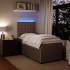 Cama box spring con colchón terciopelo gris claro 90x190