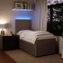 Cama box spring con colchón terciopelo gris claro 90x190