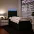Cama box spring con colchón terciopelo verde oscuro 90x200