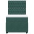 Cama box spring con colchón terciopelo verde oscuro 90x200