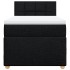 Cama box spring con colchón tela negro 80x200