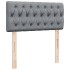Cama box spring con colchón tela gris claro 80x200