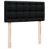Cama box spring con colchón tela negro 80x200