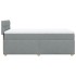 Cama box spring con colchón tela gris claro 90x190