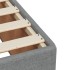 Cama box spring con colchón tela gris claro 90x190