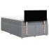 Cama box spring con colchón tela gris claro 120x200