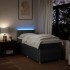 Cama box spring con colchón tela gris oscuro 90x190